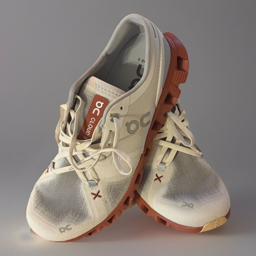 On Cloud X 3 Womenβs Size 8 Ice Auburn Running Training Sneakers 60.97791
